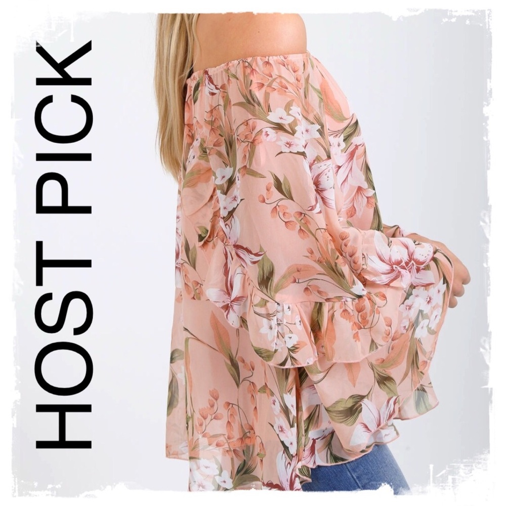 🌹HOST PICK🌹BNWT RAGLAN RUFFLE BLOUSE - Picture 2 of 3